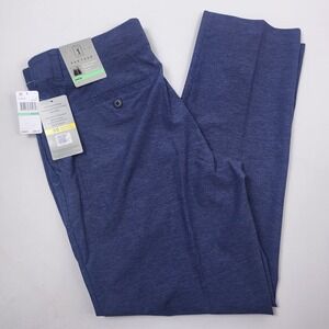 Men's PGA Tour Golf Pants Active Gripper Waistband 34x30 Blue Pfreformsnce New